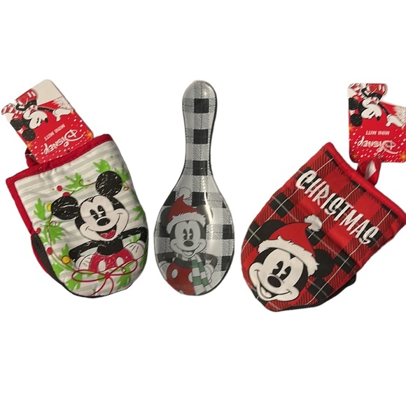 Mickey Mouse Christmas 3 pc Cooking Set ~ Official Disney - Picture 1 of 4